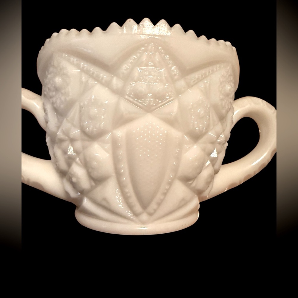 McKee milk glass sugar bowl